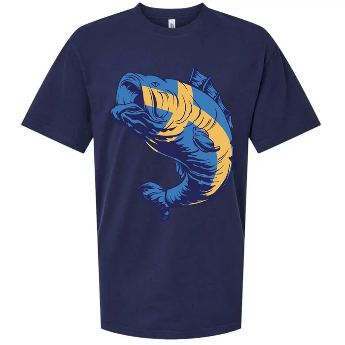 Swedish Flag Fish Sueded Cloud Jersey T-Shirt