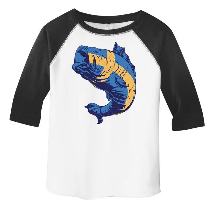 Swedish Flag Fish Toddler Fine Jersey T-Shirt