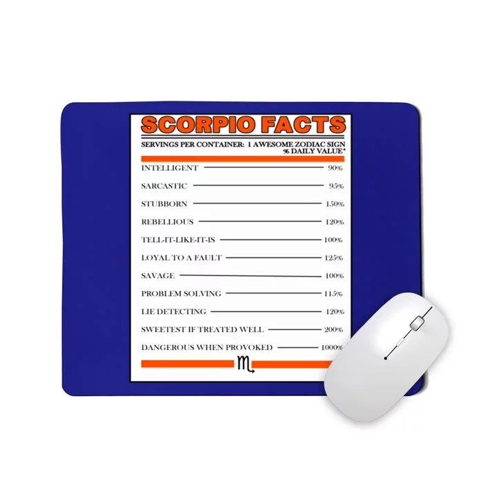 Scorpio Facts Funny Gift Mousepad