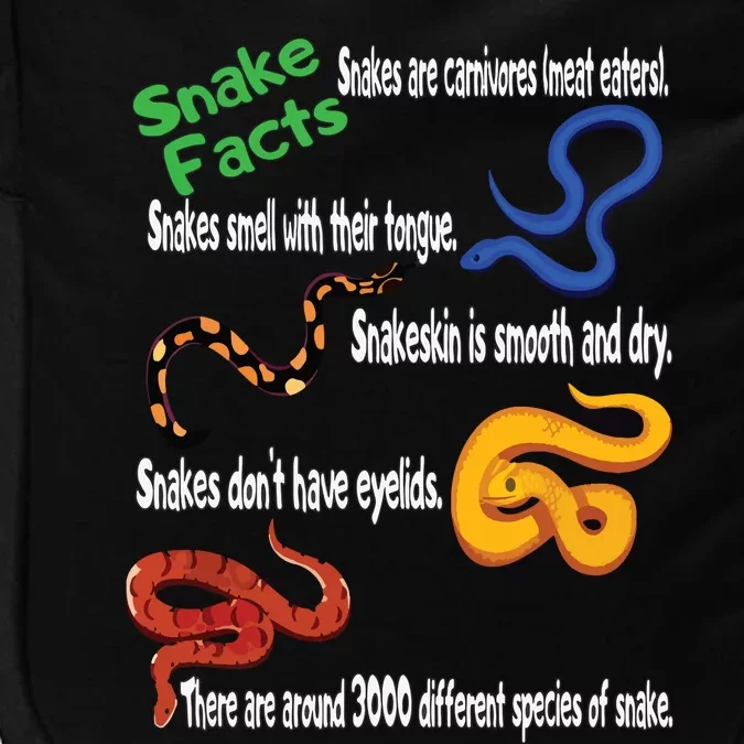 Snake Facts Funny Boy Girl Snake Lover Impact Tech Backpack