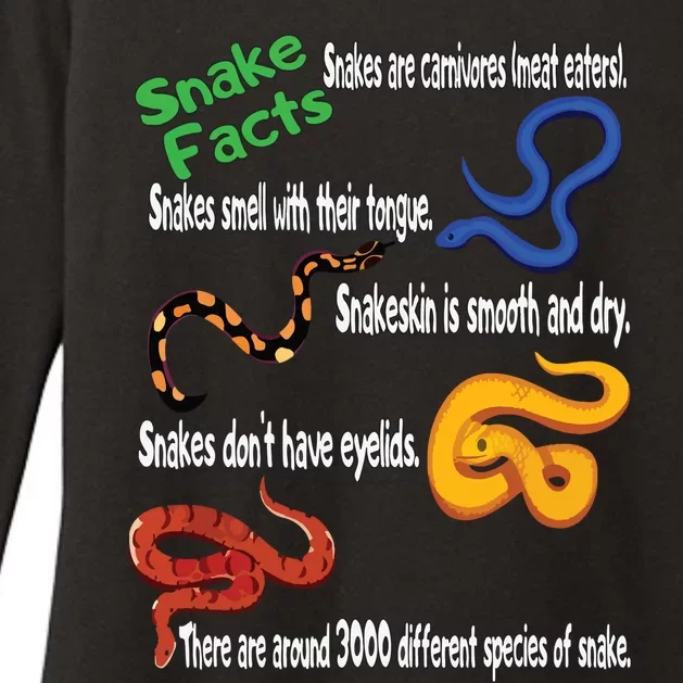 Snake Facts Funny Boy Girl Snake Lover Womens CVC Long Sleeve Shirt