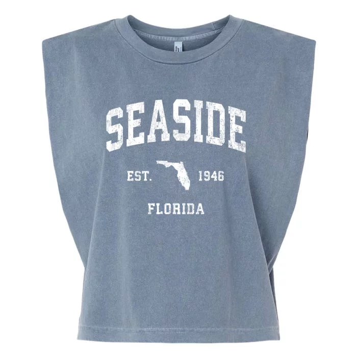 Seaside Florida Fl Vintage Athletic Garment-Dyed Women's Muscle Tee