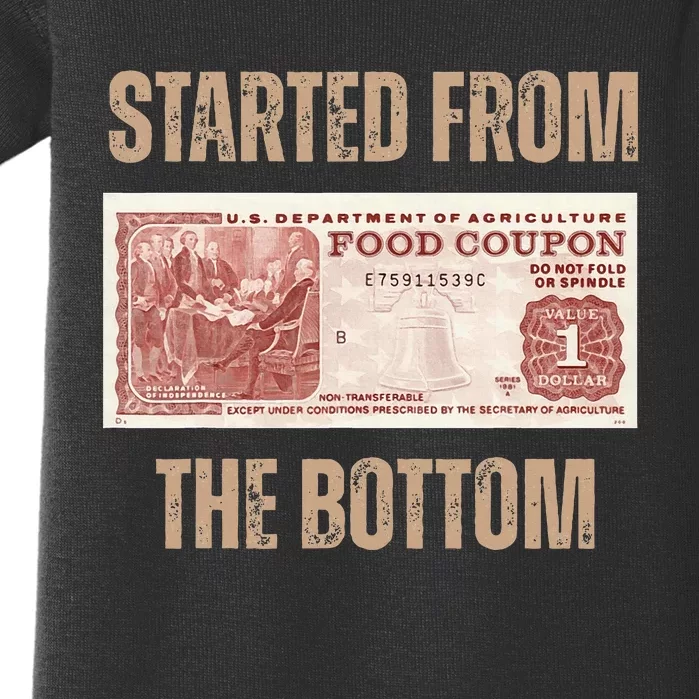 Started From Food Stamp Amounts In Each State The Bottom Baby Bodysuit