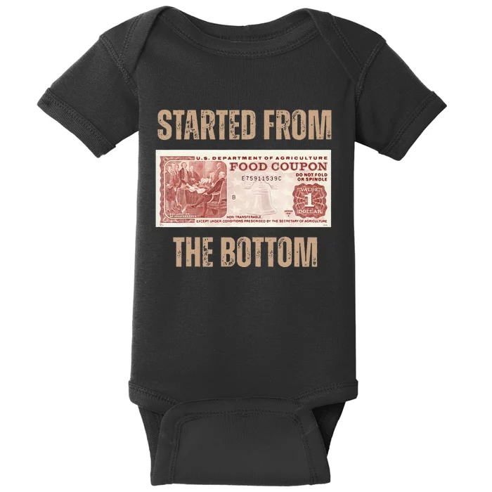 Started From Food Stamp Amounts In Each State The Bottom Baby Bodysuit