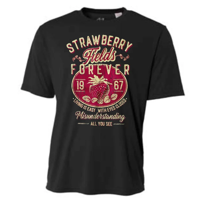 Strawberry Fields Forever Gift For Music Lovers Cooling Performance Crew T-Shirt