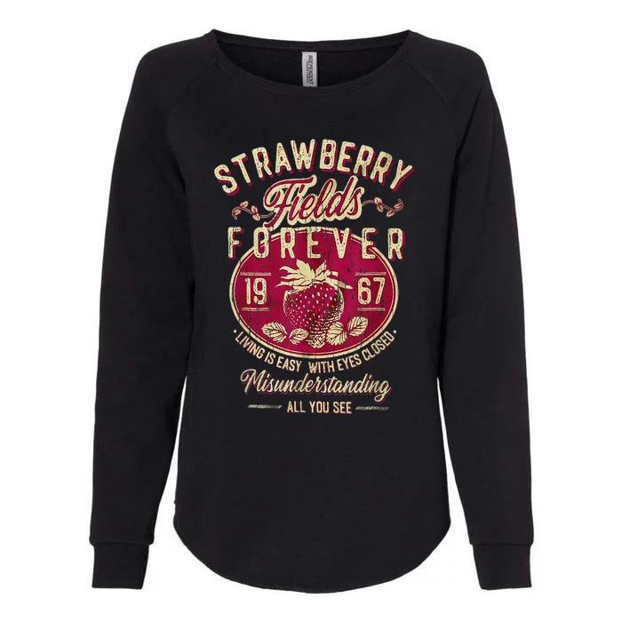 Strawberry Fields Forever Gift For Music Lovers Womens California Wash Sweatshirt