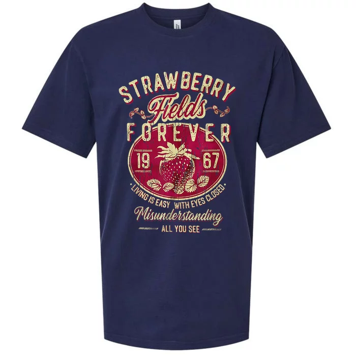 Strawberry Fields Forever Gift For Music Lovers Sueded Cloud Jersey T-Shirt