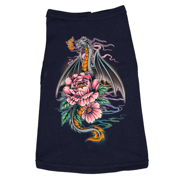 Springtime Floral Fire Dragon Doggie Tank