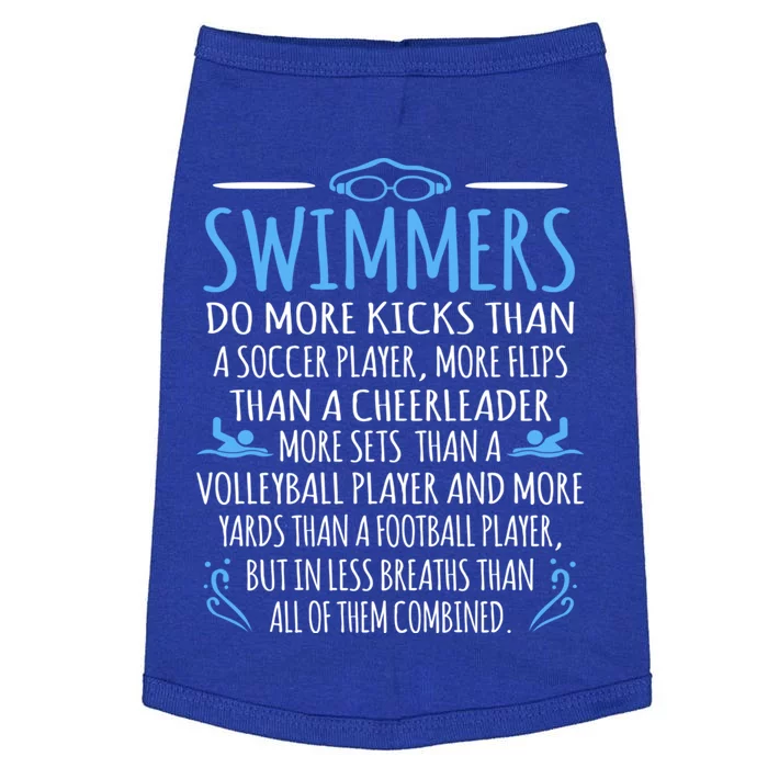 Swimmers Facts Funny Swimming Swim Coach Graphic Gift Doggie Tank