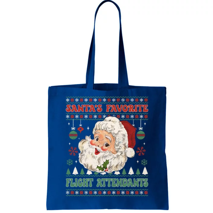 SantaS Favorite Flight Attendants Funny Santa Claus Funny Gift Cute Gift Tote Bag