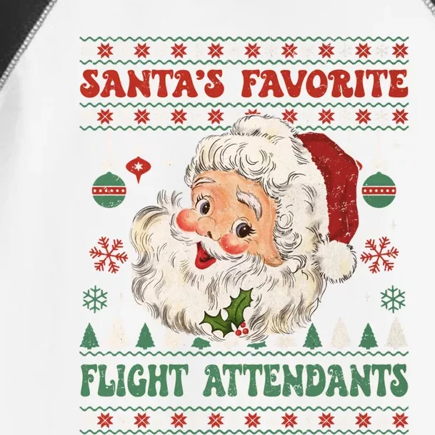 SantaS Favorite Flight Attendants Funny Santa Claus Funny Gift Cute Gift Toddler Fine Jersey T-Shirt