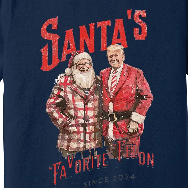 Santa’S Favorite Felon Trump 2024 Funny Maga Premium T-Shirt