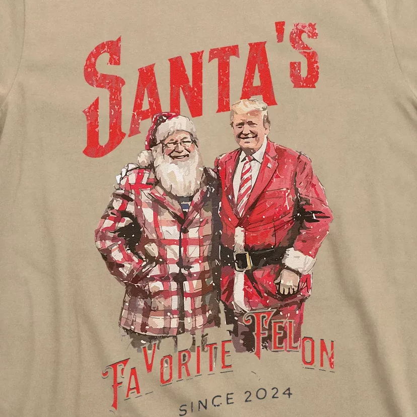 Santa’S Favorite Felon Trump 2024 Funny Maga T-Shirt