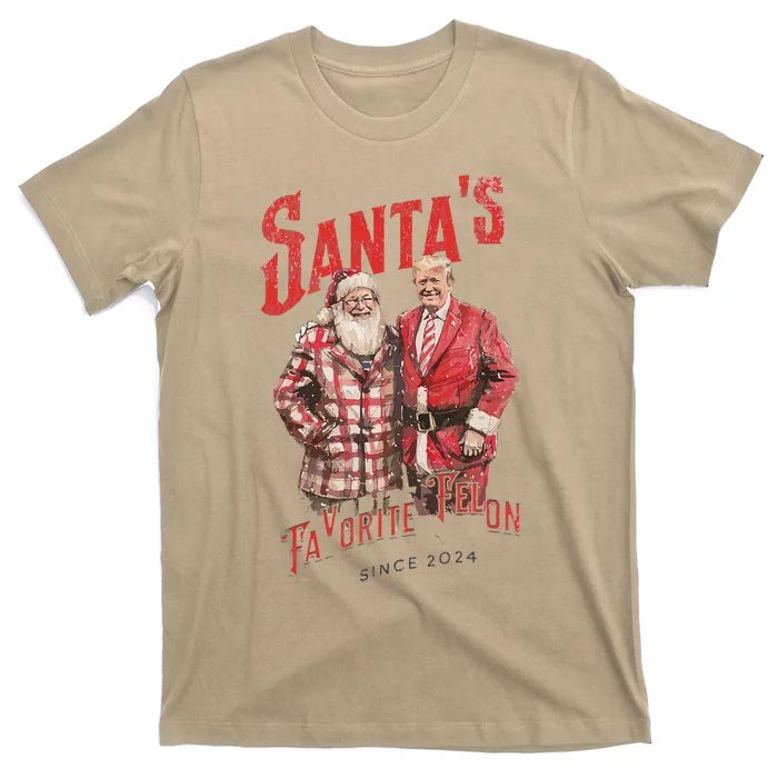 Santa’S Favorite Felon Trump 2024 Funny Maga T-Shirt