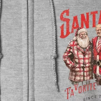 Santa’S Favorite Felon Trump 2024 Funny Maga Full Zip Hoodie