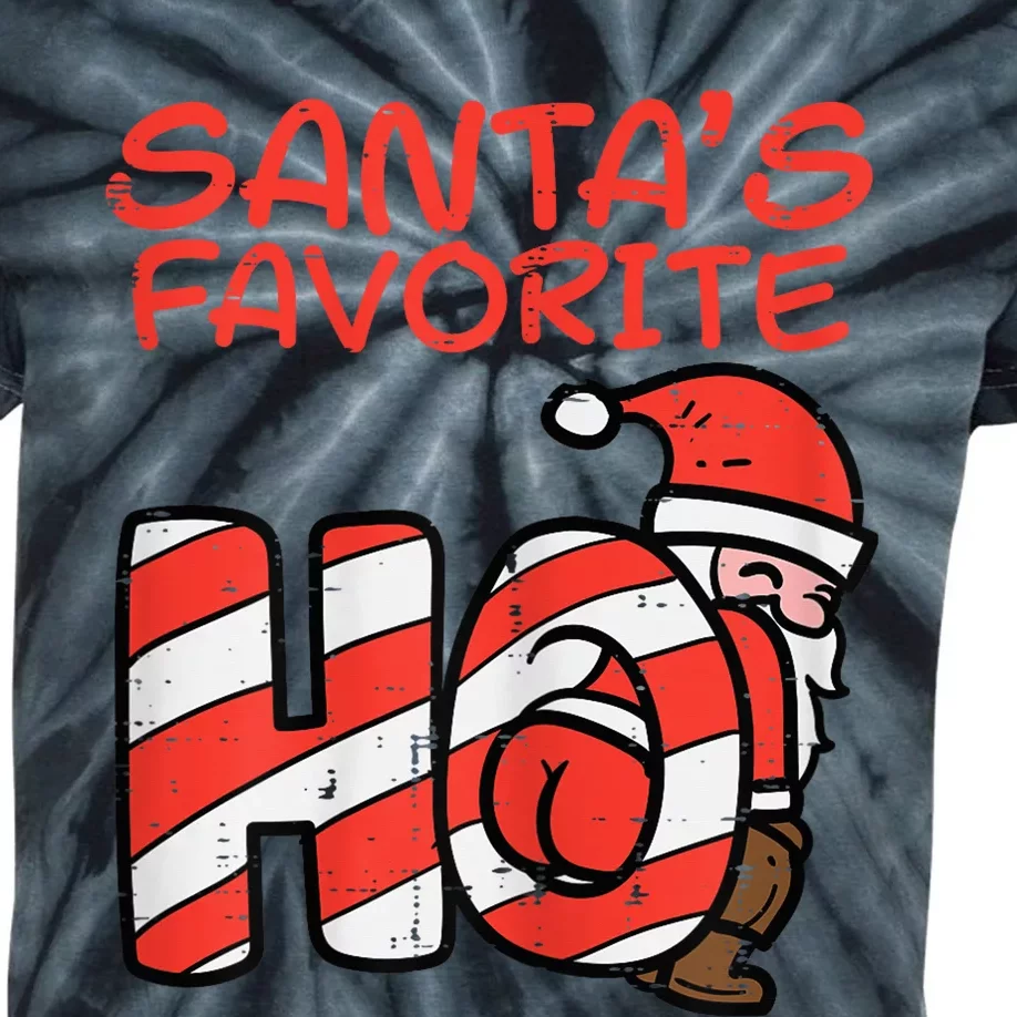 Santas Favorite Funny Naughty Adult Christmas Xmas Wo Kids Tie-Dye T-Shirt