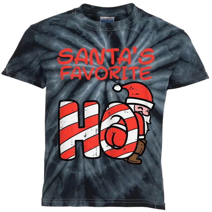 Santas Favorite Funny Naughty Adult Christmas Xmas Wo Kids Tie-Dye T-Shirt