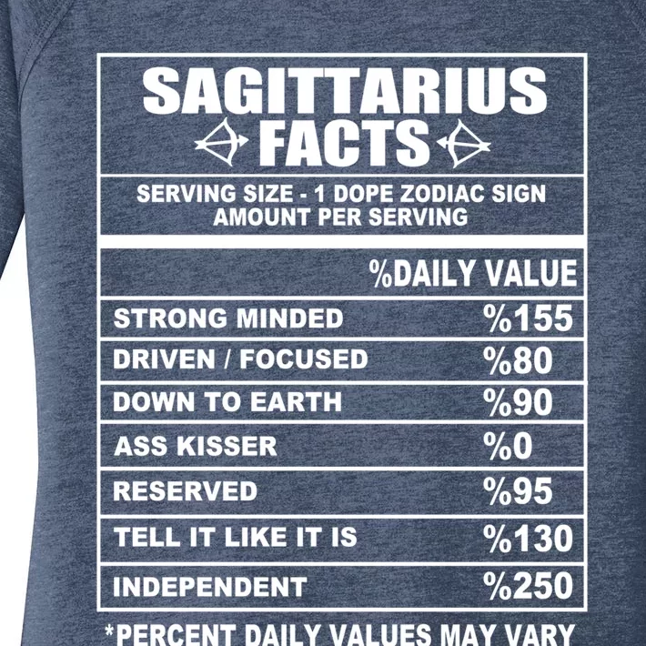 Sagittarius Facts Funny Sagittarius Gift Women's Perfect Tri Tunic Long Sleeve Shirt