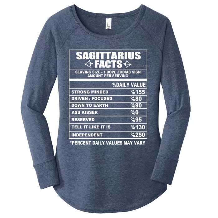 Sagittarius Facts Funny Sagittarius Gift Women's Perfect Tri Tunic Long Sleeve Shirt