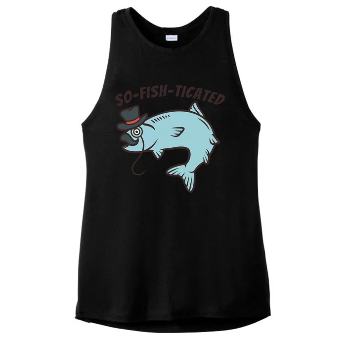 Suffocated Funny Fish Ladies Tri-Blend Wicking Tank