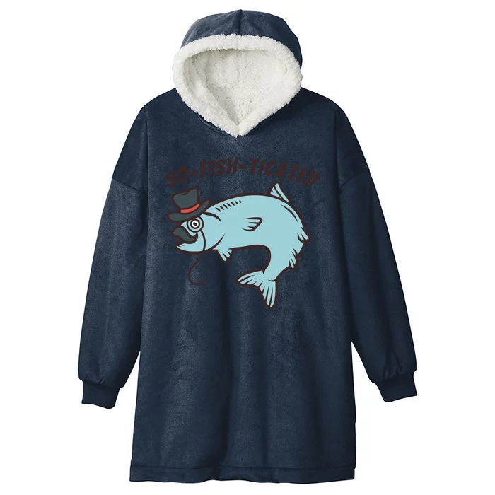 Suffocated Funny Fish Hooded Wearable Blanket