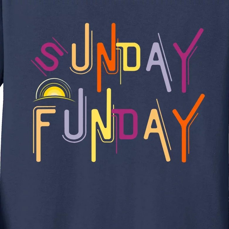 Sunday Funday - Funny Drinking Kids Long Sleeve Shirt