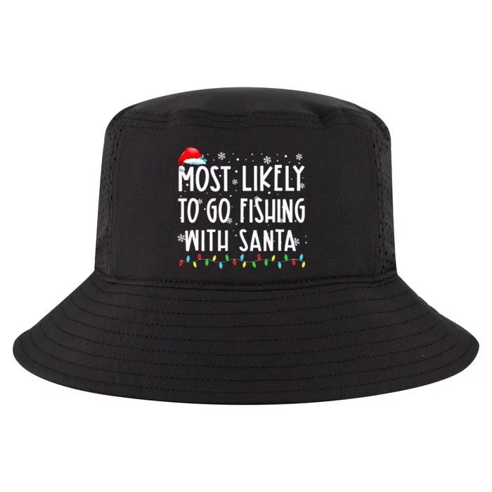 Santa's Favorite Fishing Buddy Christmas Gift Cool Comfort Performance Bucket Hat