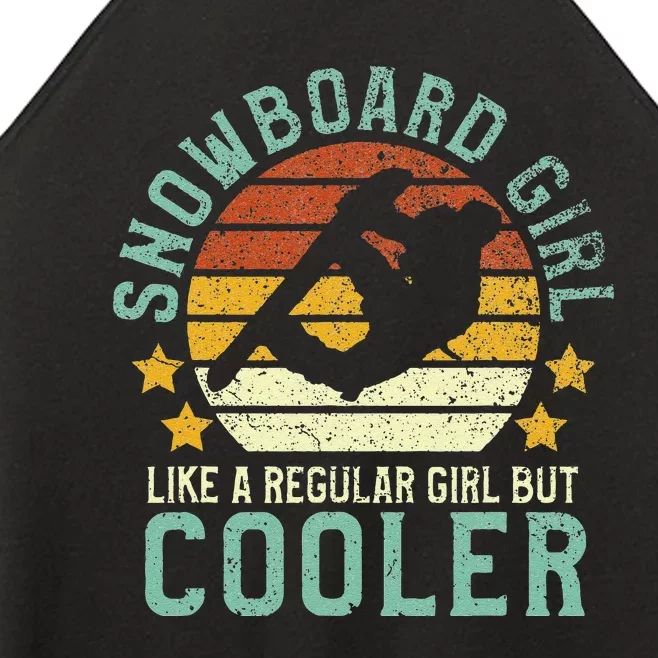 Snowboard  Funny Female Snowboarding & Snowboarder Women’s Perfect Tri Rocker Tank