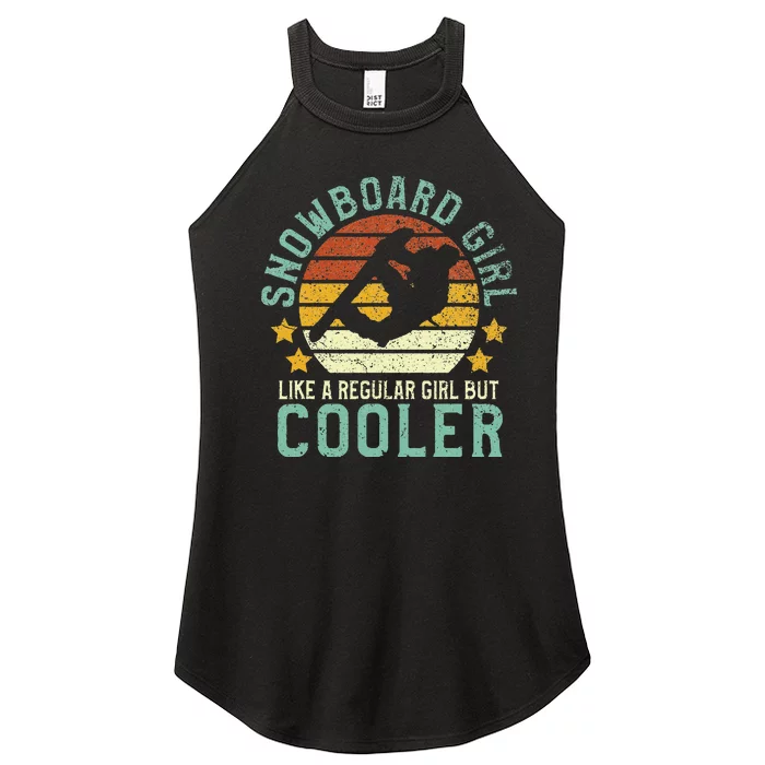 Snowboard  Funny Female Snowboarding & Snowboarder Women’s Perfect Tri Rocker Tank