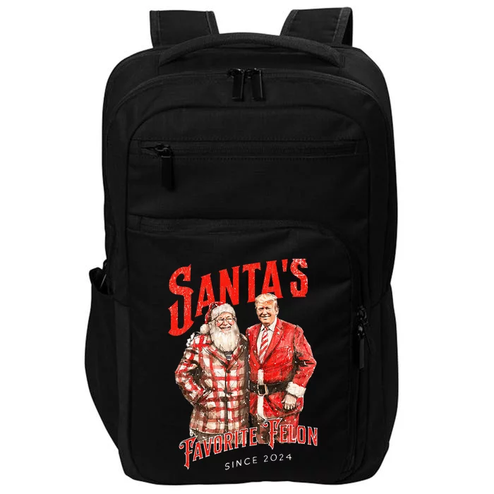 SantaS Favorite Felon Since 2024 Christmas Xmas Funny Trump Impact Tech Backpack