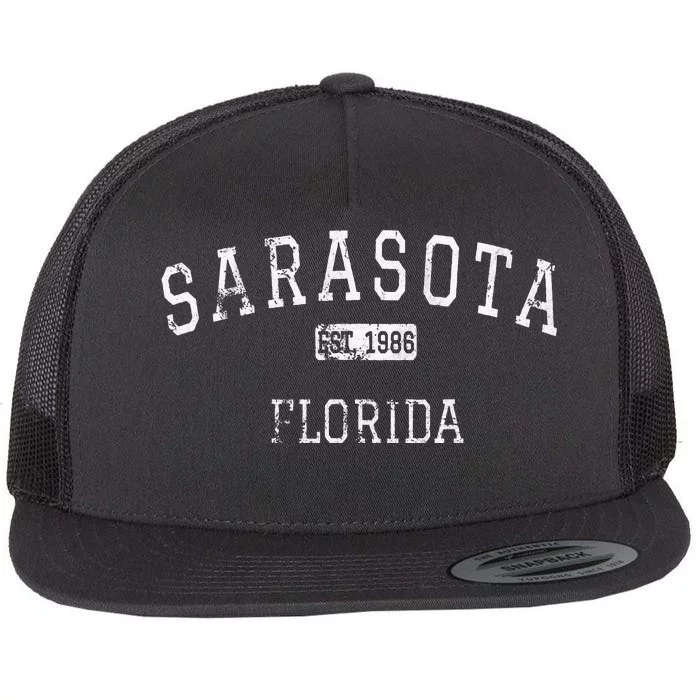 Sarasota Florida FL Vintage Flat Bill Trucker Hat