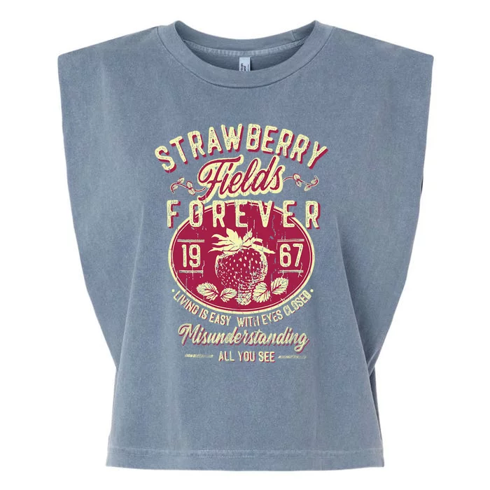 Strawberry Fields Forever Gift For Music Lovers Garment-Dyed Women's Muscle Tee