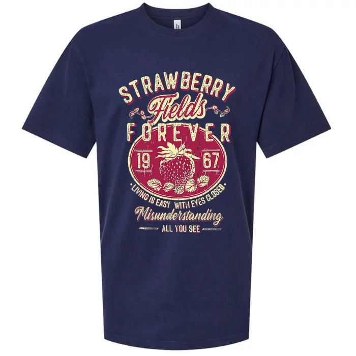 Strawberry Fields Forever Gift For Music Lovers Sueded Cloud Jersey T-Shirt