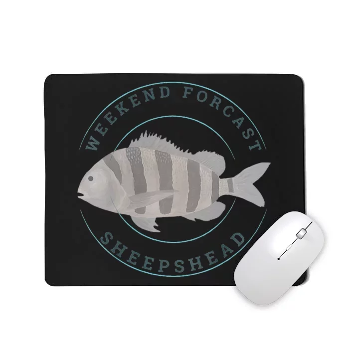 Sheepshead Fishing Fisherman Design Mousepad