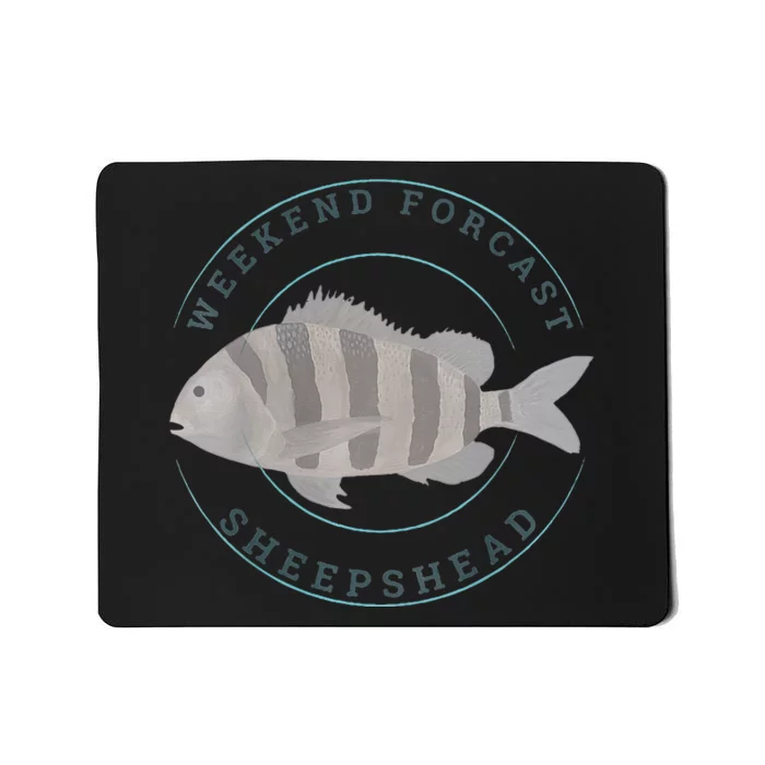 Sheepshead Fishing Fisherman Design Mousepad