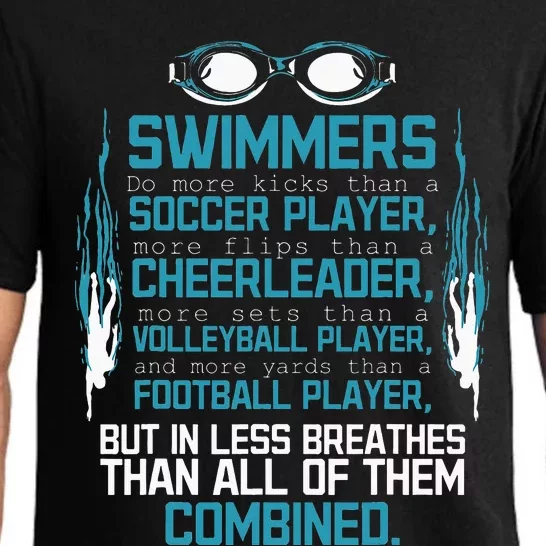 Swimming Facts Funny Water Sports for Swimmer Team Coach Pajama Set