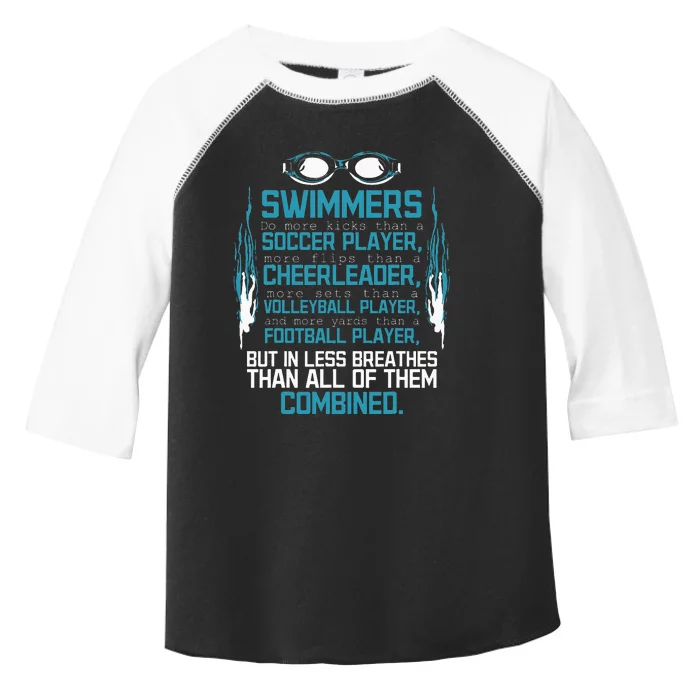 Swimming Facts Funny Water Sports for Swimmer Team Coach Toddler Fine Jersey T-Shirt