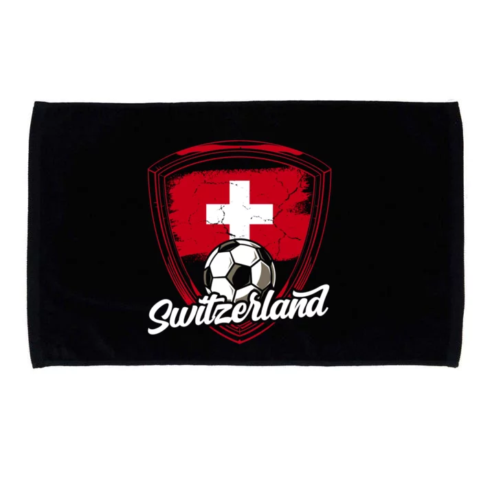 Switzerland Flag Football Vintage Soccer Team Pride Swiss Microfiber Hand Towel