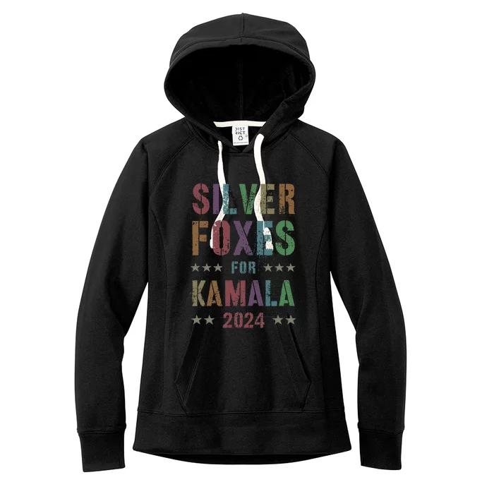 Silver Foxes For Kamala 2024 47th When We Fight Win Women's Fleece Hoodie