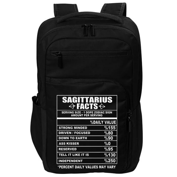 Sagittarius Facts Funny Sagittarius Impact Tech Backpack