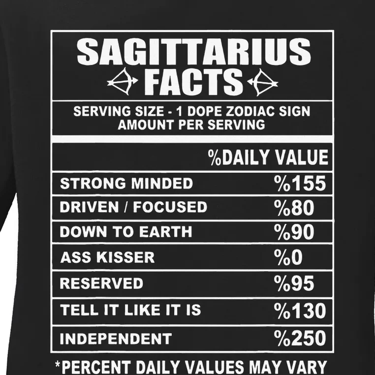 Sagittarius Facts Funny Sagittarius Ladies Long Sleeve Shirt