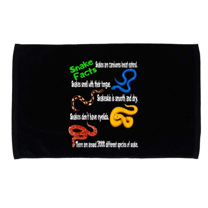 Snake Facts & Funny Boy Girl Toddlers Snake Lover Microfiber Hand Towel