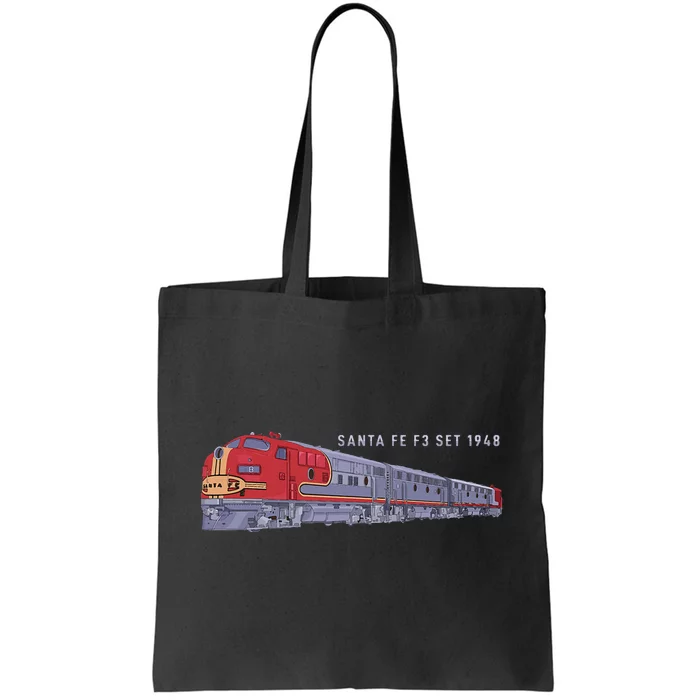 Santa Fe F3 Set 1948 Carbody Locomotive Train Railfan Tote Bag