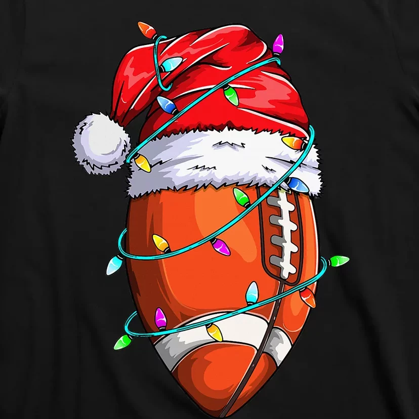 Santa Football Festive Christmas Sports Gear T-Shirt