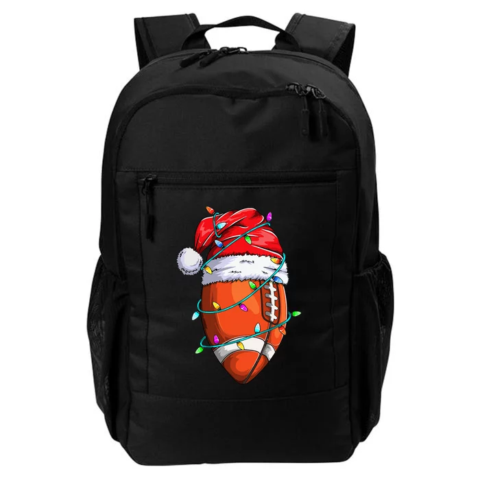 Santa Football Festive Christmas Sports Gear Daily Commute Backpack