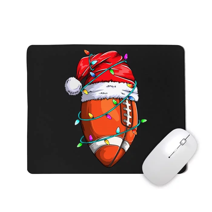 Santa Football Festive Christmas Sports Gear Mousepad