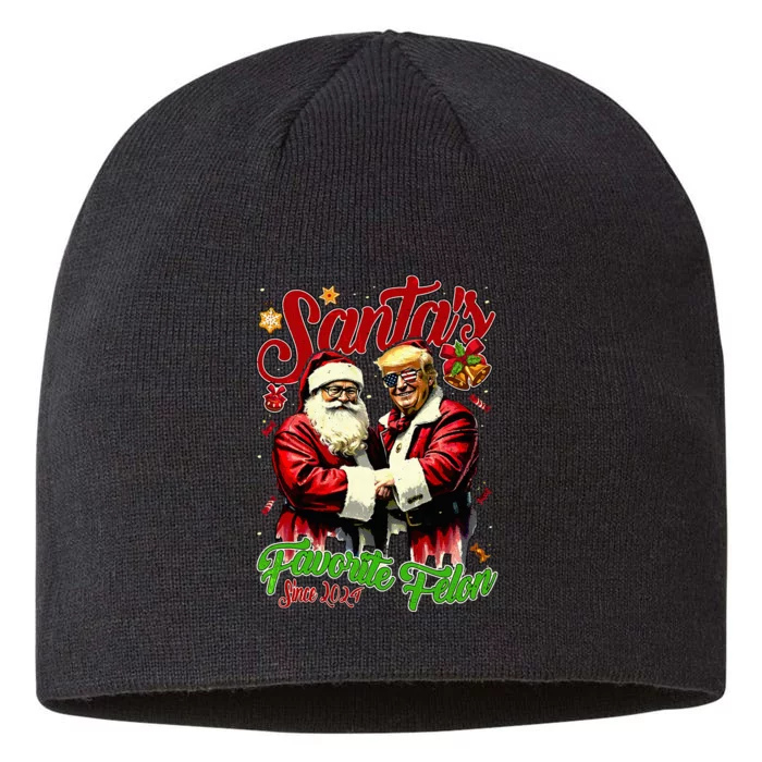 SantaS Favorite Felon Since 2024 Christmas Xmas 8 1/2in Sustainable Knit Beanie