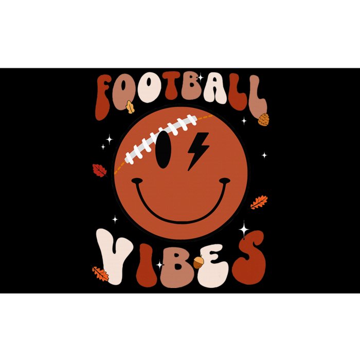 Smile Face Football Vibes Tis The Season Fall Thanksgiving Bumper Sticker