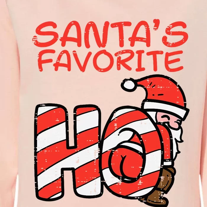 Santas Favorite Funny Naughty Adult Christmas Xmas Womens California Wash Sweatshirt