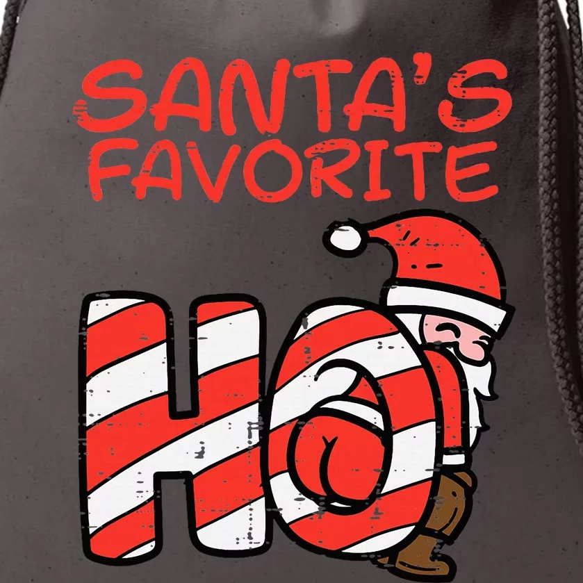 Santas Favorite Funny Naughty Adult Christmas Xmas Drawstring Bag